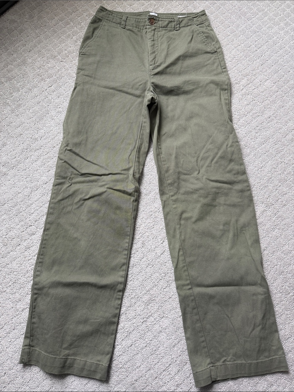 GAP Olive Green Straight-Leg Chino Pants
